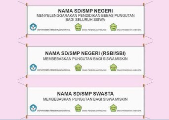 spanduk sekolah gratis